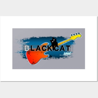 Black cat soul music Posters and Art